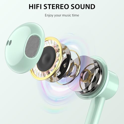 Transform Your Audio Experience with ASKUBSKU Pink USB Wired Headset: 7.5 Ft Premium Earbuds Featuring Advanced Noise-Canceling Microphone for PC – Perfect for Gaming, Remote Work, and Extended Comfort with Ergonomic Design and Instant Mute Control