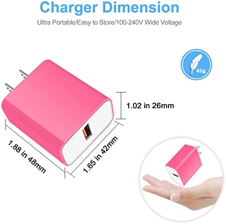 Rapid Charge USB Wall Charger – Quick Charge 3.0 Compact Power Block for i Phone & Samsung Galaxy – High-Speed Charging for Android Devices – Travel-Friendly Design with Safety Features – Universal Compatibility for LG, Moto & More