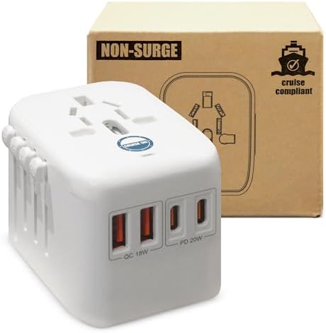 Ultimate Cruise Power Strip with 3.3 ft Extension Cord & Fast Charging USB Ports – Non-Surge Design for Seamless Connectivity on Carnival, Princess & Major Cruise Lines (2025/2026) – Essential Travel Accessory for All Devices