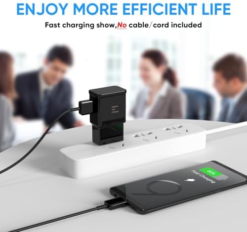 Premium Adaptive Fast Charging Block USB Wall Charger – Efficient Quick Charge Adapter for Samsung Galaxy S25/S24/S23/S22/S21/S20/S10/S9/S8/S7/Note 10 (4-Pack, White) – Maximize Charging Speed & Compatibility for Seamless Device Performance