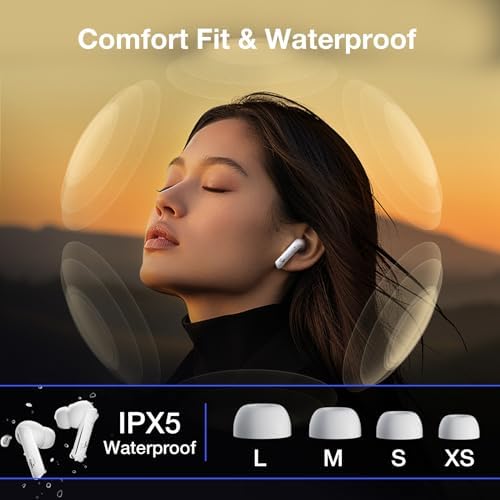 Linklike Premium Noise Cancelling Earbuds with Advanced 3-Mode Smart ANC – Unmatched Hi-Fi Sound with Deep Bass, 48.6 Hours of Playtime, Ergonomic Comfort for All-Day Wear, AI-Enhanced Call Clarity, Bluetooth 5.3 for Flawless Connectivity & Touch Controls – Ideal Solution for Audiophiles and Professionals