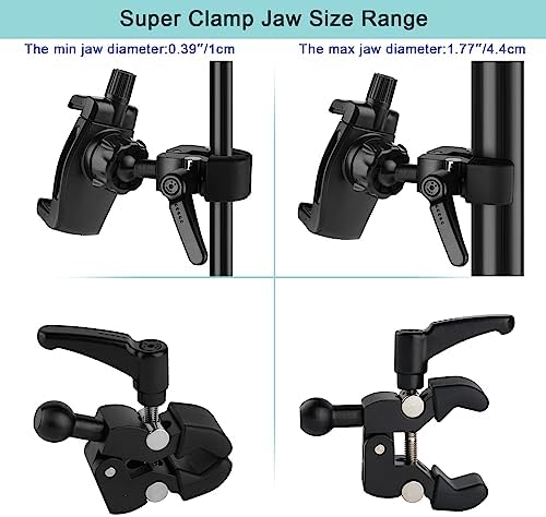 Universal Adjustable Phone Holder for Golf Carts and Microphone Stands – 360° Rotating Aluminum Alloy Mount for 3.5 to 7.5 Inch Smartphones – Perfect Golfing Accessory for Navigation and Entertainment on the Course