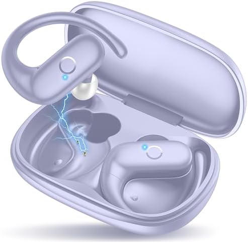 MOZOTER Wireless Sport Earbuds: Stylish Bluetooth Headphones with Enhanced Deep Bass, Secure Earhooks for Active Comfort, and Unmatched 60-Hour Battery Life – Ideal for Fitness, Meetings, and Everyday Use