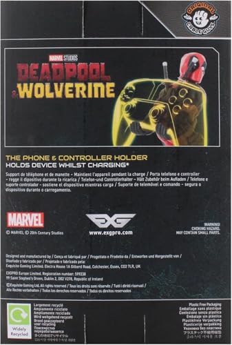 Exquisite Gaming: Marvel: Deadpool 3 ‘Bringing Up The Rear’ Repaint – Cable Guys Original Controller & Phone Holder, Collectible Device Stand, Figure – Enhanced Compatibility and Speed