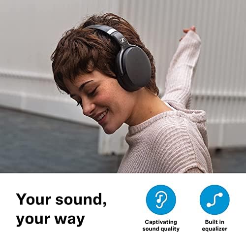 Sennheiser HD 450 BT Wireless Over-Ear Headphones – Immerse Yourself in Premium Sound with Bluetooth 5.0, 30-Hour Battery Life, and Superior Active Noise Cancellation – Perfect for Music Lovers and Professionals on the Go – Sleek Black Design for Unmatched Style and Comfort