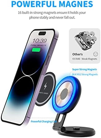 Magnetic Phone Mount for Tesla Model 3 & Y – Seamless Mag Safe Integration for i Phone 12/13/14/15 Series – Invisible Foldaway Design Enhances Interior Aesthetics – Secure, Hands-Free Navigation & Communication Accessory for Tesla Drivers – Effortless Installation, Optimized Compatibility & Unmatched Stability