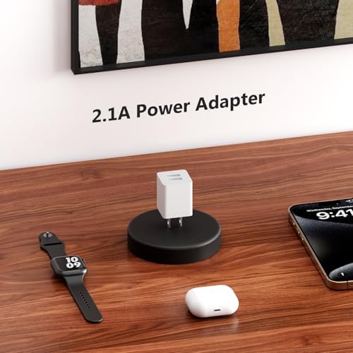 Compact Dual USB-A Fast Charging Block – Lightweight 5 V 2.1 A Wall Charger for i Phone, Android, PS4, Kindle & More – Safe Overcharge Protection for Efficient On-the-Go Power Solutions