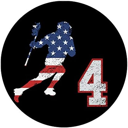 Lacrosse Spirit USA Flag Pop Grip – Innovative Phone Stand & Grip Accessory for Enthusiasts – Enhance Device Usability with Patriotic Design & Superior Handling – Ideal Gift for Lacrosse Fans and Sports Lovers