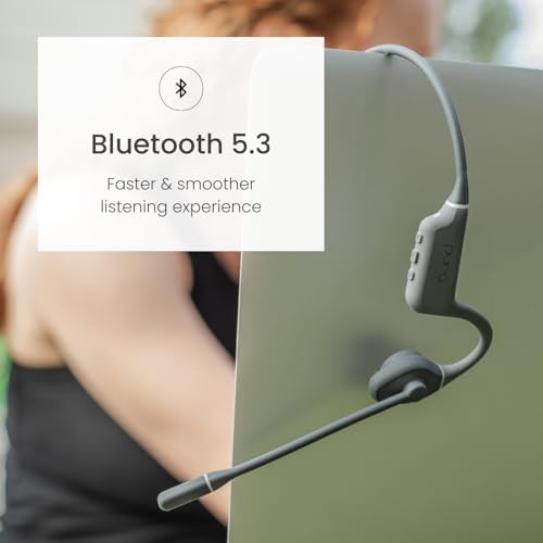 Puro Sound Labs Flex-Pro Open Ear Bone Conduction Headphones – Bluetooth 5.3 Wireless Audio Solution with Sweat-Resistant Design, Built-in Mic for Hands-Free Calls, and Enhanced Surrounding Awareness for Active Lifestyles and Daily Use