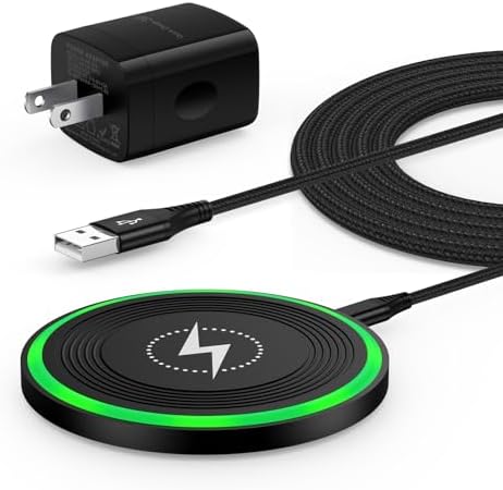Ultra-Fast 15 W Wireless Charging Pad with Adapter – High-Speed Compatibility for All Smartphones