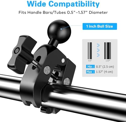 Transform Your Workout with the Keuvirya Universal Tablet Mount – Durable Aluminum Holder for Treadmills, Stationary Bikes, and Ellipticals, Compatible with 4.7″-12.9″ Devices – Effortless Hands-Free Viewing and Enhanced Engagement