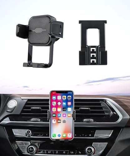 Ultimate 360° Rotating Car Phone Holder for 2022-2024 BMW X3 & 2022-2025 BMW X4 – Premium Mobile Device Mount for Effortless Hands-Free Navigation and Stylish Interior Enhancement, Quick No-Tool Installation, Compatible with All Smartphones