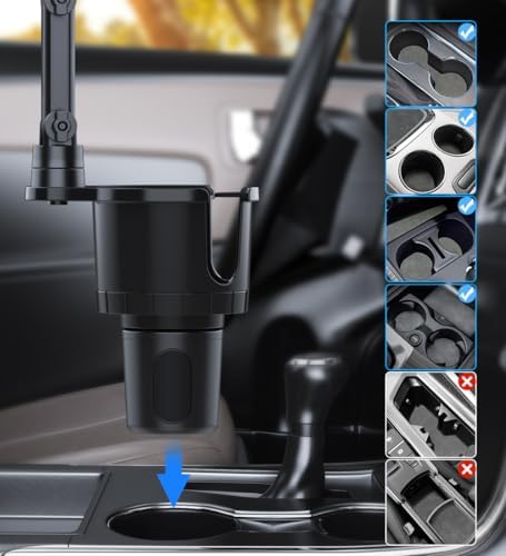 Transform Your Drive with the Ultimate 2-in-1 Adjustable Cup Holder Mount for Phones & Tablets – 360° Rotating Arm for Perfect Viewing Angles, Compatible with All Smartphones and i Pads, Ideal for Hands-Free Navigation and Entertainment While On the Road