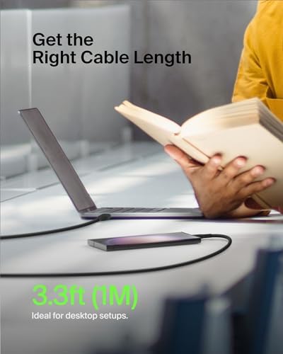Belkin Boost Charge USB-C to USB-C Fast Charging Cable – 1 M (3.3 ft) Durable Power Cable for i Phone 16, Galaxy S25, Nintendo Switch 2 & More – Sleek Black Design for Quick Connectivity and Everyday Portability