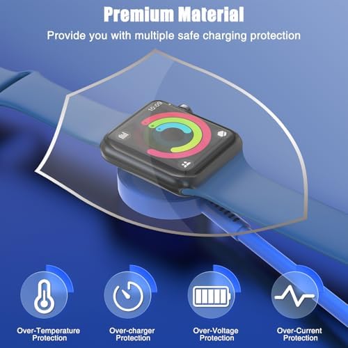 USB-C Magnetic Charger for Apple Watch – Fast Charging Cable Compatible with Ultra, Series 9-1 – 3.3 FT (1.1 M) Black – Enhanced Power Delivery & Secure Connection for All Models