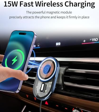 Premium Wireless Charging Car Phone Holder for BMW X3 (2022-2024) & X4 (2022-2025) – Sleek 360° Rotating Navigation Mount with Fast Charging Technology for Enhanced Driving Convenience and Style