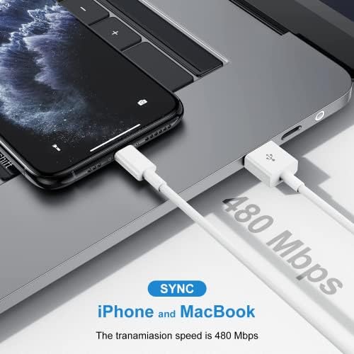 Upgrade Your Charging Game with 3-Pack 10 Ft MFi Certified i Phone Charger Cables – High-Speed USB to Lightning Power Cords for i Phone 14, 13, 12, 11 Pro Max, Mini & More – Durable, Flexible & Stylish Blue Design for Ultimate Convenience and Longevity