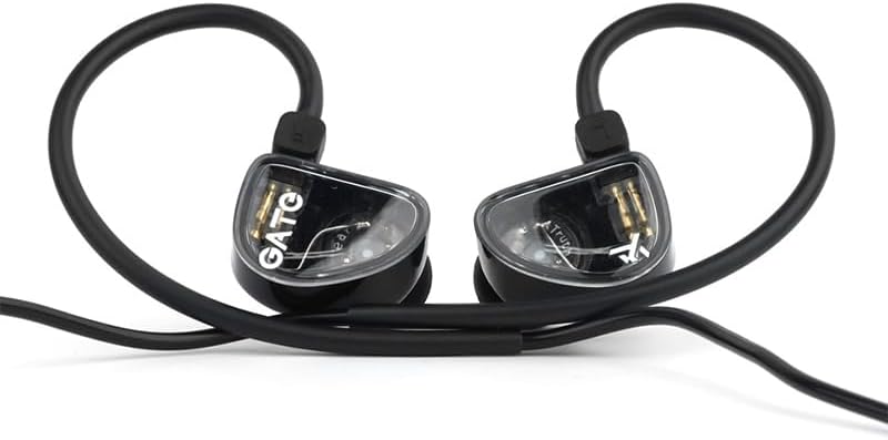 GATE Dynamic Driver In-Ear Headphones: Premium Black Earbuds with Interchangeable 3.5 mm Cable and Built-In Microphone – Unmatched Sound Quality and Comfort for Music, Gaming, and Calls, Ideal for Audiophiles and Everyday Use