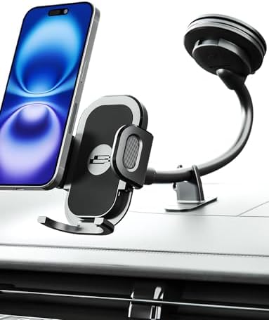Ultimate Bracketron Car Phone Holder – Versatile Trip Grip Mount for Dashboard & Air Vent with 360-Degree Rotation, One-Handed Release for i Phone, Samsung & Android – Secure, Stylish, and Convenient Driving Companion