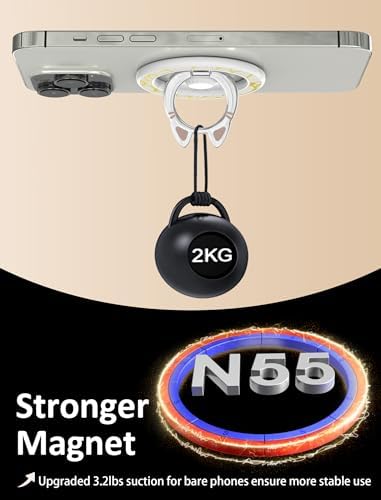 Adorable Cartoon Cat Magnetic Phone Ring Holder for i Phone 12-16 Series – Adjustable Stand & Removable Snap for Effortless Hands-Free Use – Enhanced Wireless Charging Capability & Secure Grip, Perfect for On-The-Go Fun