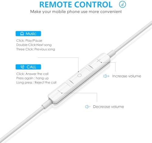 Experience Superior Sound with Snowhit MFi Certified Wired Earbuds – Dual Pack for i Phone, i Pad, i Pod, and 3.5 mm Devices – Engineered for Comfort with Built-in Mic and Intuitive Volume Control – Ideal for Music, Calls, and Video Conferencing – Crafted for Longevity and Daily Use