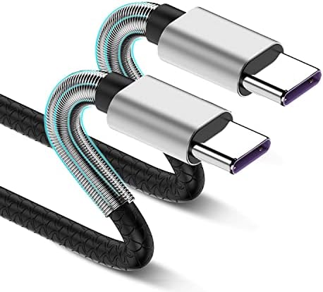 Cyven Premium 3 ft USB Type C Cable Duo Pack – Fast Charge & Data Transfer Cord, Durable TPE Construction, Compatible with Samsung Galaxy A Series, LG V Series, and More – Stylish Pink Design for Enhanced Performance and Versatility