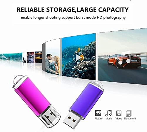 K&ZZ 5 Pack Multicolored 64 GB USB Flash Drives – High-Speed USB 2.0 Thumb Drives for Seamless Data Storage and Transfer – Ideal Portable Jump Drives for PC and Laptop Users – Vibrant and Durable Memory Stick Set for Effortless File Management