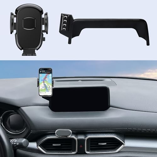 Car Phone Holder Fits for Mazda CX-5 2017-2025/CX-8 2019, Car Phone Mount Snugly fit Navigation Bracket Air Vent, Fits 4.7-7 inch Phones,360°Rotable, Easy to Install – Enhanced Compatibility and Speed