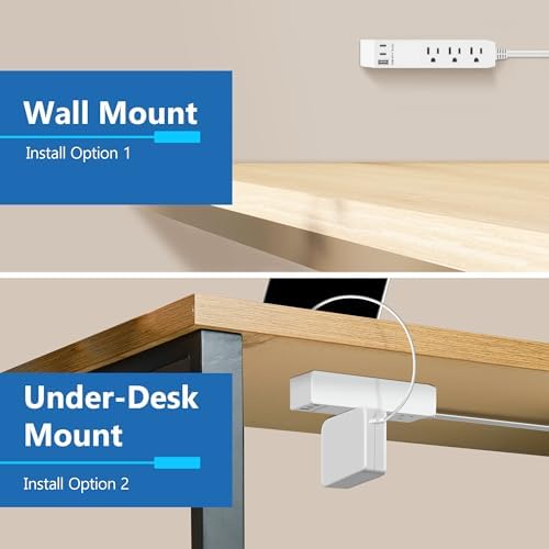 LIDER Ultra-Thin Flat-Face Outlet Extender with 3 Receptacles – Space-Saving Power Strip with 3 ft Cord, ETL-Listed for Safety, Sleek White Design for Modern Interiors – Perfect Solution for Enhanced Device Charging and Versatile Placement