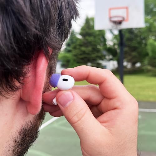 Upgrade Your Listening Experience with Comply Memory Foam Earbud Tips for Apple Air Pods Pro 1 & 2 | Superior Comfort & Secure Fit | Premium Noise Isolation Design | Anti-Slip Technology | Black, Medium (3 Pairs) for Enhanced Sound Quality and Longevity
