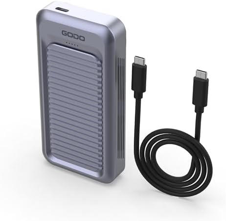 GODO RGB M.2 PCIe NVMe & SATA External SSD Enclosure – Ultra-Fast USB-C Adapter with Tool-Free Installation, 10 Gbps Transfer Speed, UASP & TRIM Support, Stylish RGB Lighting for Enhanced Portability and Performance