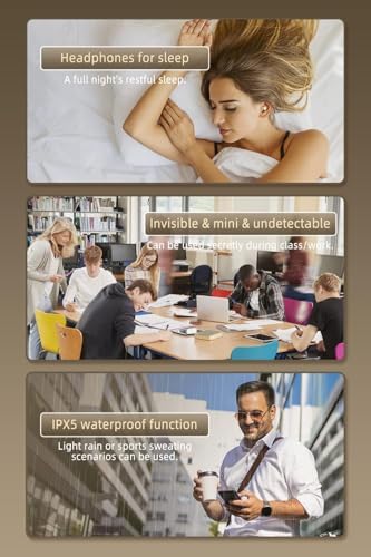 Discreet Mini Bluetooth Sleep Earbuds – Premium Comfort & Superior Sound for Music and Calls, Perfect for Home and Office Use (Nude) – Enjoy Wireless Freedom with Extended Battery Life and Stylish Design for Seamless Listening Experiences