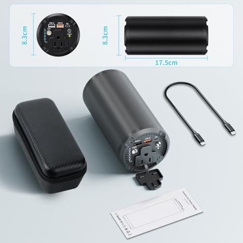 High-Capacity Portable Laptop Power Bank with 100 W AC Outlet – 65 W PD Fast Charging External Battery Pack for Laptops, Tablets, and Smartphones – Ideal for Travel, Camping, and Emergency Power Needs – Lightweight, Durable Design with Universal Compatibility