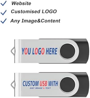 Reliable Wooolken 32 GB USB Flash Drives 10-Pack – Portable Memory Sticks with Keychains for Effortless File Transfers on PC & Laptop – Fast USB 2.0 Storage Solution in Sleek Black Design
