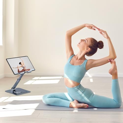 Guazi V 360° Flexible Tablet Stand – Ergonomic, Foldable Holder for i Pad (10.2-12.9”), Smartphones (4-13”) – Anti-Slip Desktop Mount for Enhanced Comfort in Work, Cooking, Gaming & Reading – Perfectly Portable with Universal Compatibility