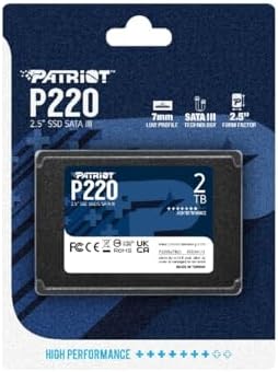 Patriot Memory P220 128 GB SATA III 2.5″ Internal SSD – Blazing Fast Solid State Drive for Enhanced Performance & Reliability – Upgrade Your Storage Today!