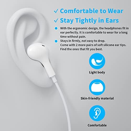 Magnetic USB C Earbuds for Samsung Galaxy S24 Ultra, S23 FE, S22, S21, A54, A53 & i Phone 16, 15 Pro Max – Noise Isolating Wired Headphones with Microphone and Volume Control for Enhanced Audio Experience – Perfect for Music Lovers and Professionals