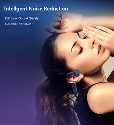 Revolutionary Bluetooth 5.0 Bone Conduction Neckband Headphones – Waterproof Open Ear Earphones for Active Lifestyles, Perfect for Cycling, Running, and Gym Workouts with Fast Charging and Universal Compatibility