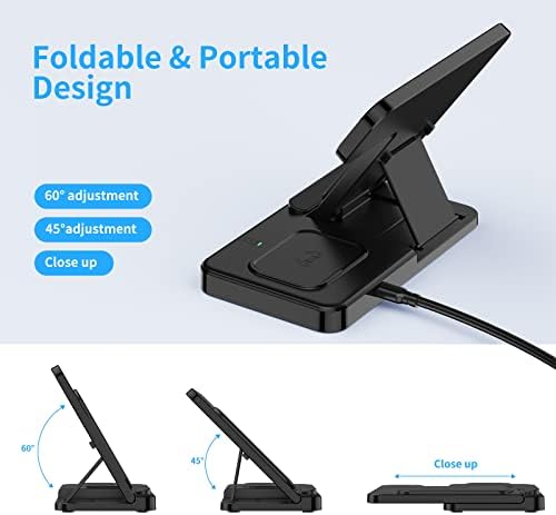 Revolutionize Your Device Power-Up: Premium 3-in-1 Wireless Charging Station for Apple Products – 18 W Fast Charge for i Phone 15, 14 Pro Max, 13, 12, 11, Apple Watch Series 8-2, and Air Pods Pro, 3, 2 – Sleek, Space-Saving Design for Effortless Multi-Device Charging in Home or Office – Enjoy Unparalleled Convenience, Speed, and Durability with High-Quality Materials, Tailored for Tech Enthusiasts Seeking a Clutter-Free Power Solution.