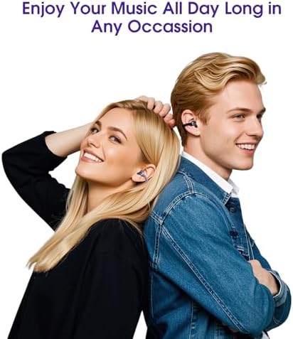 Open Wearable Wireless Earbuds with Clip-on Design – Ultra-Lightweight (0.15 oz) Waterproof Headphones for Active Lifestyles | 50-Hour Battery Life & Bluetooth 5.4 for Seamless Connectivity | Perfect for Sports, Fitness, and Work with Glasses-Friendly Comfort