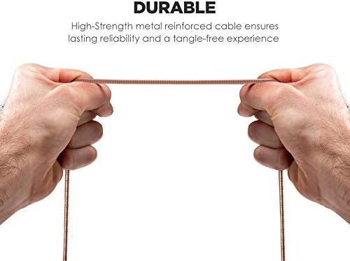 GALVANOX Pet-Proof Lightning to USB-C Charging Cables (2 Pack) – Ultra-Durable Braided Metal Design for i Phone and i Pad – Apple MFi Certified Chew-Resistant 4 Ft. Cord for Fast Charging and Enhanced Device Protection