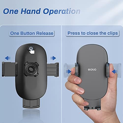 OQTIQ 13-Inch Gooseneck Car Phone Mount – Versatile Windshield & Dashboard Holder with Robust Suction Cup, Anti-Shake Stabilization, Effortless One-Button Release – Universal Compatibility for i Phone 16/15/14 and All Smartphones – Streamline Navigation and Communication While Driving