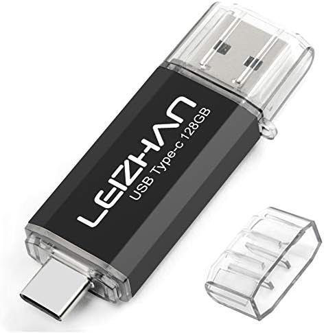 Leizhan 256 GB 2-in-1 USB 3.0 & Type-C Flash Drive – High-Speed Data Transfer & Versatile Storage Solution for Laptops and Smartphones – Compact Durable Design for On-the-Go Convenience