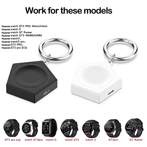 MOTONG Dual USB Charging Dock for Huawei Watch GT Series – Fast-Paced Type C & Micro USB Charger for GT 2 Pro, GT 3 Pro & GT3 – Portable, Durable Design for Optimal Smartwatch Performance on the Go