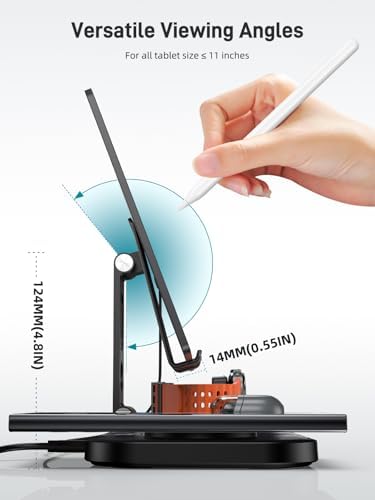 Revolutionary 4-in-1 Wireless Charging Station for Samsung Devices – High-Speed Dock for Galaxy S24 Ultra, S23 Ultra, Tablets, Watch 7 & Buds – Compact Foldable Aluminum Design for Efficient Travel & Multi-Device Charging – Essential On-the-Go Power Hub for Seamless Connectivity