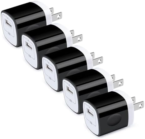 10-Pack USB Wall Charger Adapters – Efficient 1 A/5 V Fast Charging Blocks for i Phone 11 Pro Max to 16 & Samsung Galaxy S20 Ultra to S24 – Compact, Durable, and Travel-Friendly Power Solutions for All Your Devices