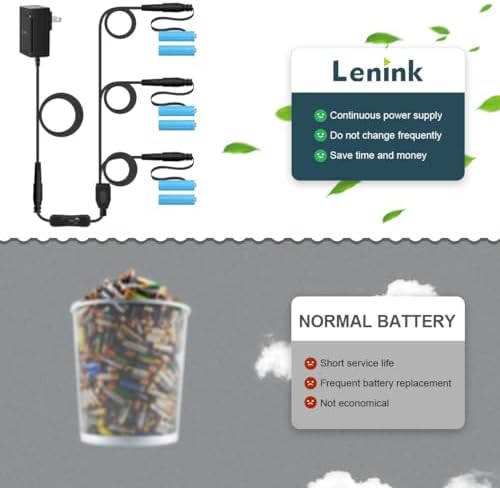 Lenink AC Power Supply Adapter Kit with On/Off Switch – Ultimate AA Battery Replacement Solution for Enhanced Device Compatibility and Energy Efficiency in Sleek Black Design