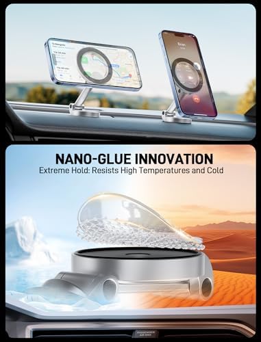 Ultra Magnetic Mag Safe Car Mount with 360° Rotation – Premium Phone Holder for i Phone 16/16 Pro Max/15/14/13 & Mag Safe Cases – Superior Stability & Sleek Black Design for Effortless Navigation and Enhanced Compatibility