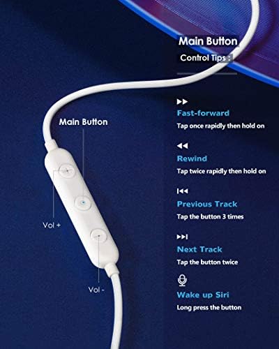 PALOVUE Lightning Magnetic Earbuds for Sports and Workouts – MFi Certified Noise Cancelling Headphones with Mic Control, Ultra-Comfortable Design for i Phone 8 & 7, Premium Sound Quality in Black