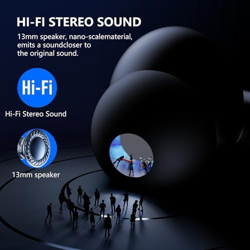 Advanced Bluetooth 5.4 Wireless Earbuds with LED Charging Case – Ultra-Lightweight, IPX6 Waterproof Design Featuring 42 Hours of Deep Bass Sound for Dynamic Audio Experiences on i Phone & Android Devices